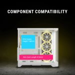 Ant Esports Crystal ARC Gaming Cabinet White