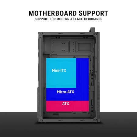 Ant Esports Si28 Cabinet ATX M-ATX M-ITX 120mm Fan