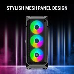 Ant Esports ICE-410TG Cabinet 4x120mm ARGB Fans Black