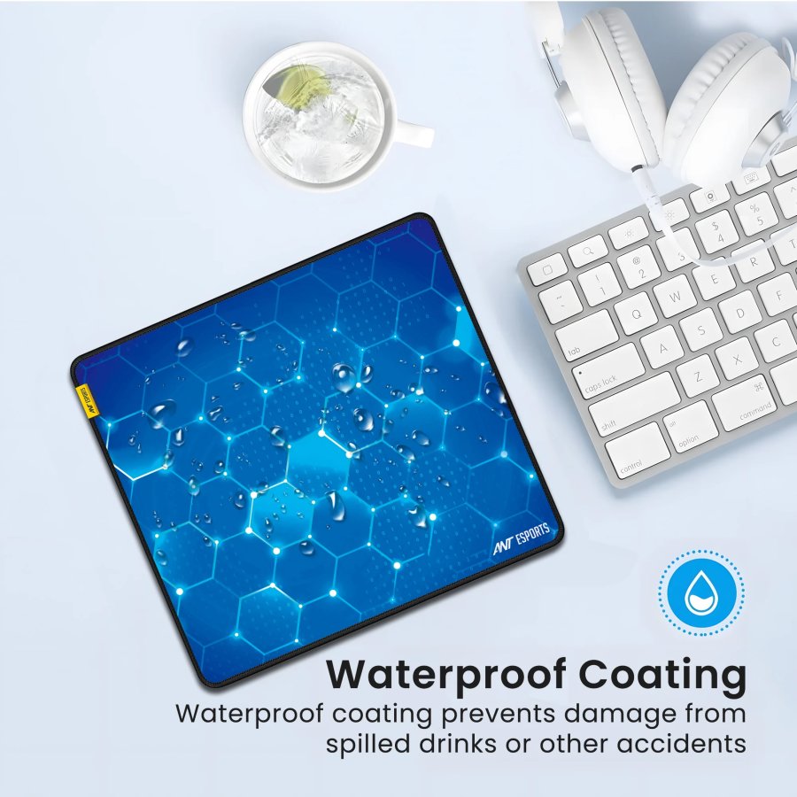 Ant Esports Hexa Mouse Pad 260X210X3mm Anti-Fray Stitching Blue