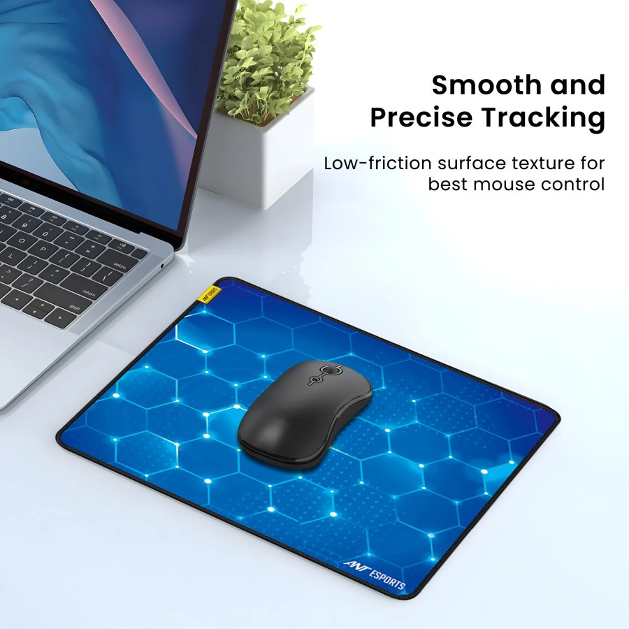 Ant Esports Hexa Mouse Pad 260X210X3mm Anti-Fray Stitching Blue