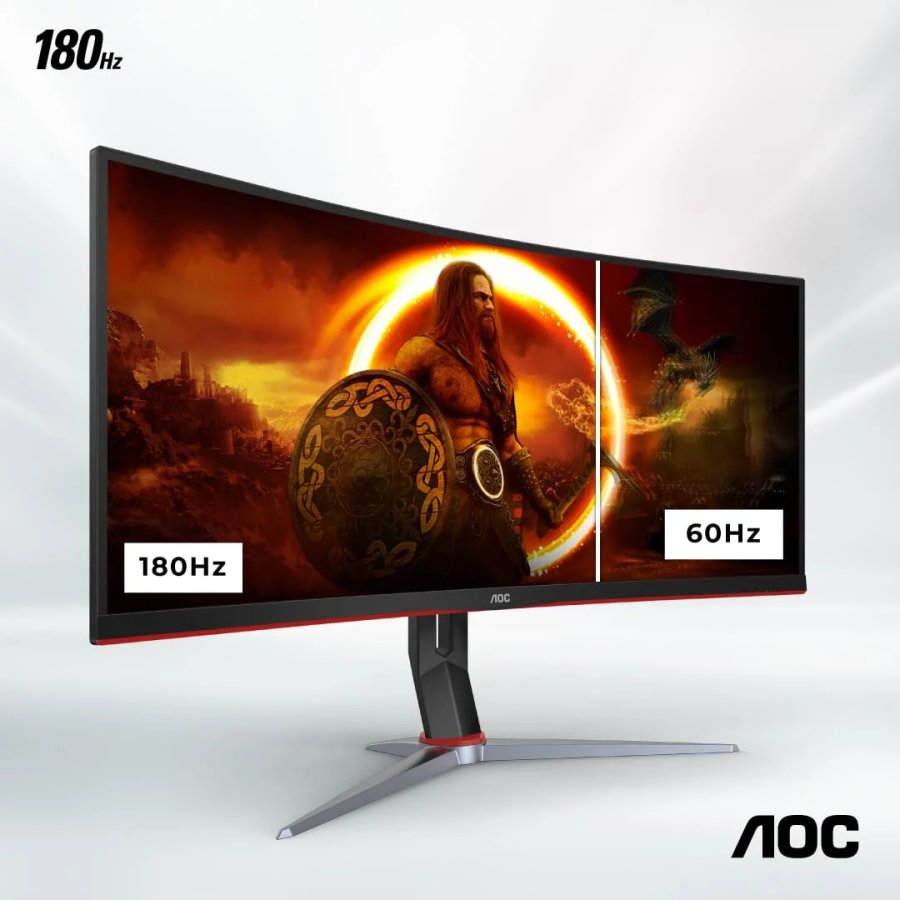 AOC CU34G2XP 34 Inch Curved 180Hz Height Adjustable