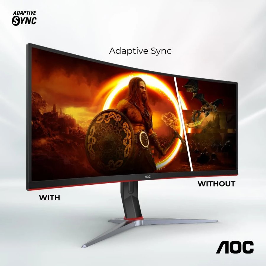 AOC CU34G2XP 34 Inch Curved 180Hz Height Adjustable
