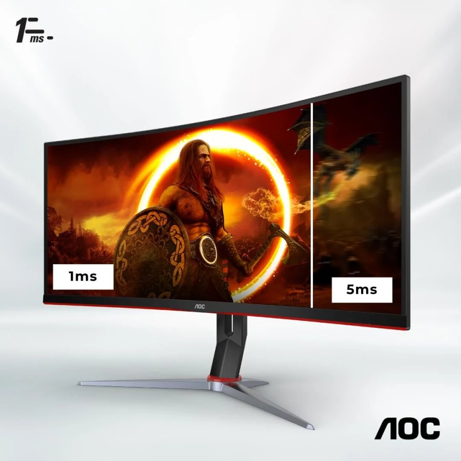AOC CU34G2XP 34 Inch Curved 180Hz Height Adjustable