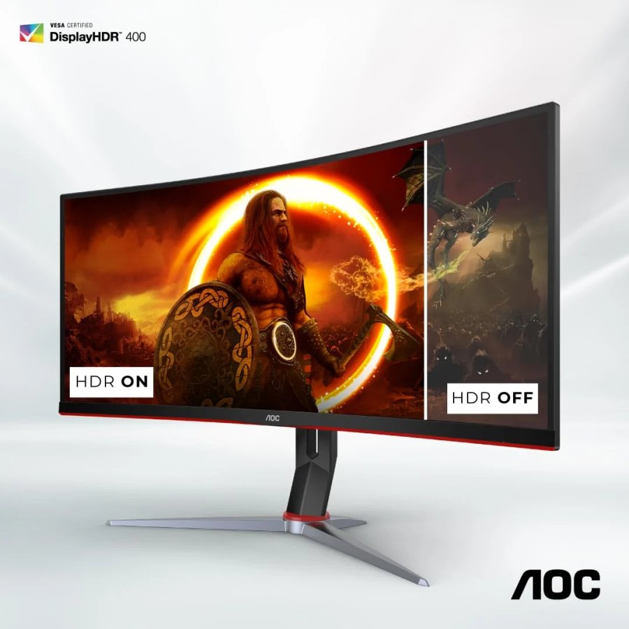AOC CU34G2XP 34 Inch Curved 180Hz Height Adjustable