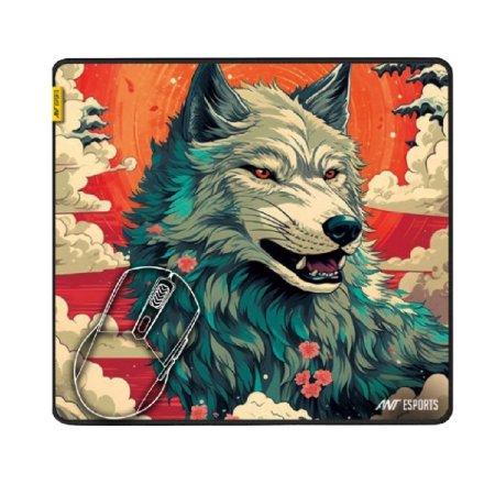 Ant Esports Wolf Mouse Pad 260X210X3mm Anti-Fray Stitching