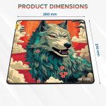 Ant Esports Wolf Mouse Pad 260X210X3mm Anti-Fray Stitching