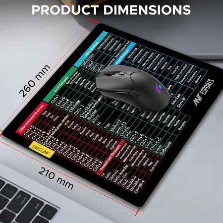 Ant Esports Lapi Mouse Pad 260X210X3mm Anti-Fray Stitching