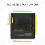 Ant Esports 511 Air 5F Gaming Cabinet Black