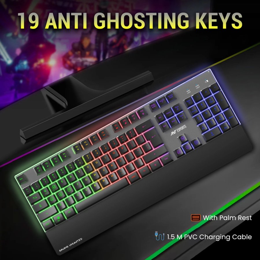 Ant Esports KM550PRO Wireless Gaming Combo Black