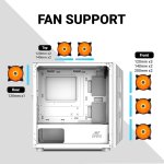 Ant Esports 200 Air Mini Gaming Cabinet White 2x120mm Fans