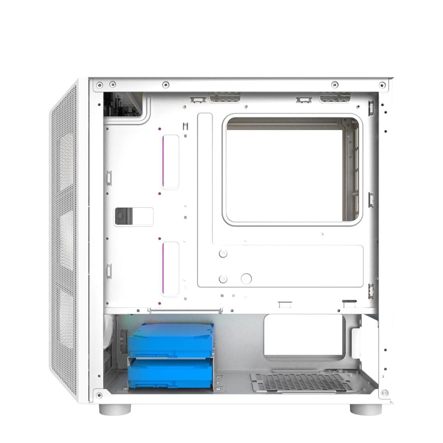Ant Esports 200 Air Mini Gaming Cabinet White 2x120mm Fans