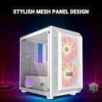 Ant Esports 200 Air Mini Gaming Cabinet White 2x120mm Fans