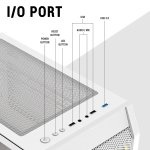 Ant Esports 200 Air Mini Gaming Cabinet White 2x120mm Fans