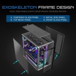 Ant Esports Crystal X8 ATX Mid-Tower Gaming Cabinet (Black)