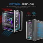 Ant Esports Crystal X8 ATX Mid-Tower Gaming Cabinet (Black)