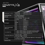 Ant Esports Crystal X8 ATX Mid-Tower Gaming Cabinet (Black)