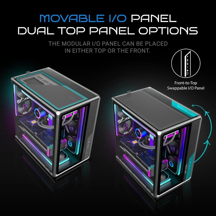 Ant Esports Crystal X8 ATX Mid-Tower Gaming Cabinet (Black)
