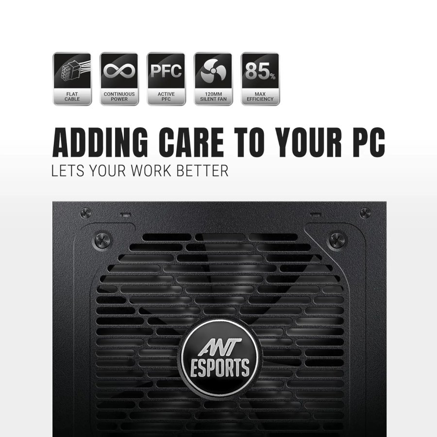 Ant Esports RX650 650W 80 Plus Bronze Power Supply