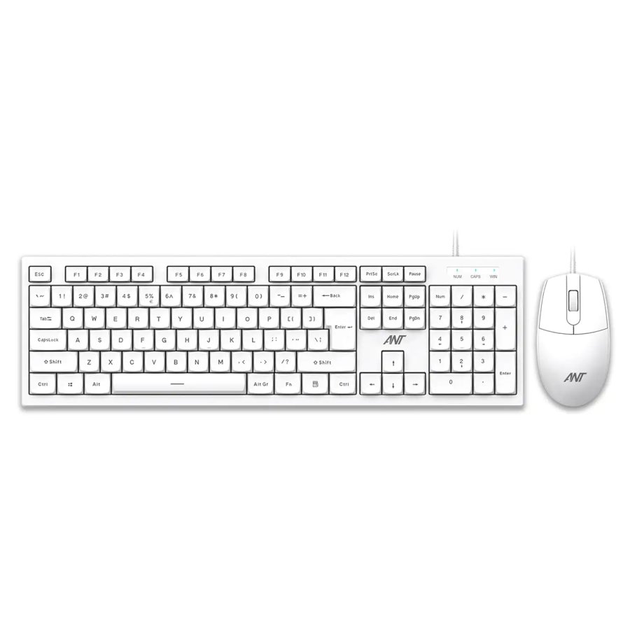 Ant Esports Master 10 Wired Keyboard & Mouse Combo (White)