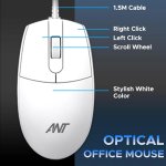 Ant Esports Master 10 Wired Keyboard & Mouse Combo (White)