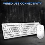 Ant Esports Master 10 Wired Keyboard & Mouse Combo (White)