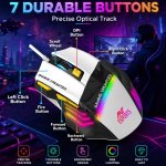 Ant Esports Strike10 RGB Wired Gaming Mouse White