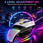 Ant Esports Strike10 RGB Wired Gaming Mouse White