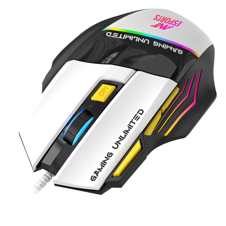 Ant Esports Strike10 RGB Wired Gaming Mouse White