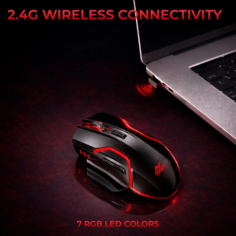 Ant Esports GM320 Pro 3200 DPI Wireless RGB Gaming Mouse