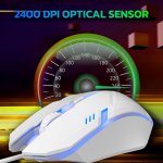 Ant Esports GM46 USB RGB Gaming Mouse White