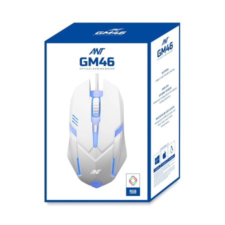 Ant Esports GM46 USB RGB Gaming Mouse White