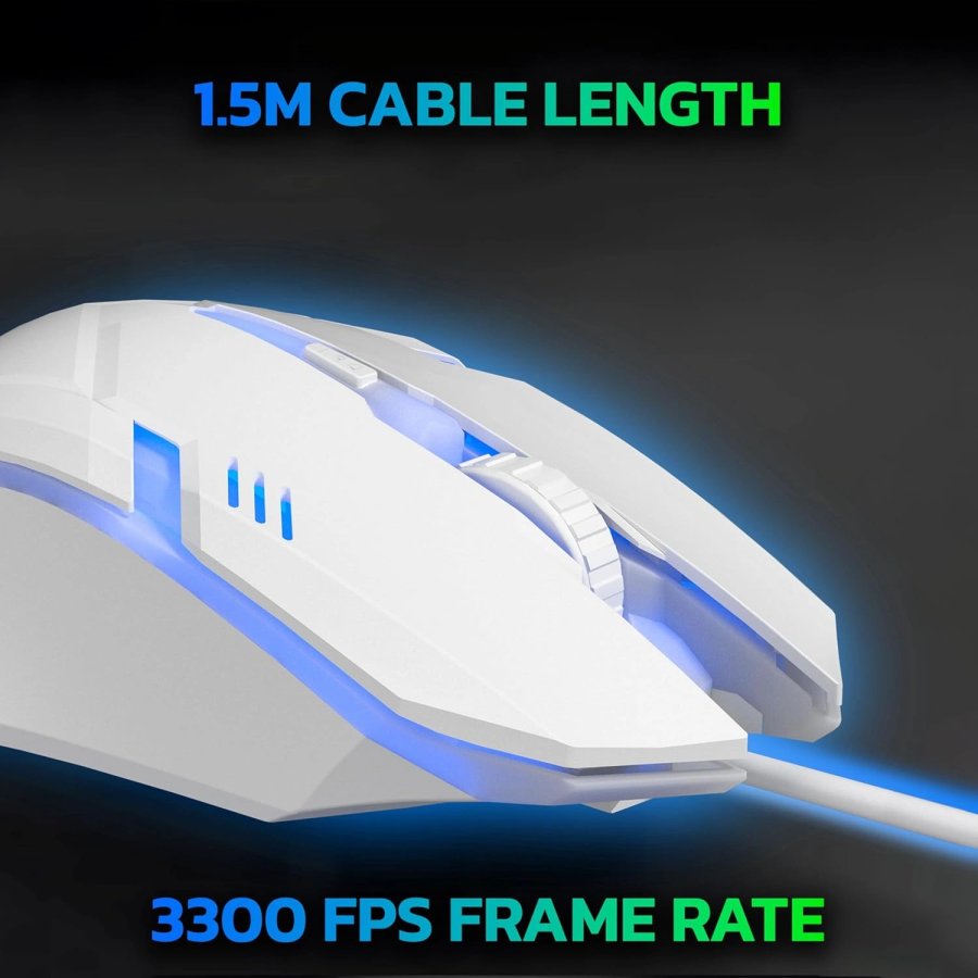 Ant Esports GM46 USB RGB Gaming Mouse White