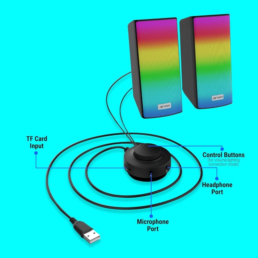 Ant Esports GS510 10W USB RGB Gaming Speaker