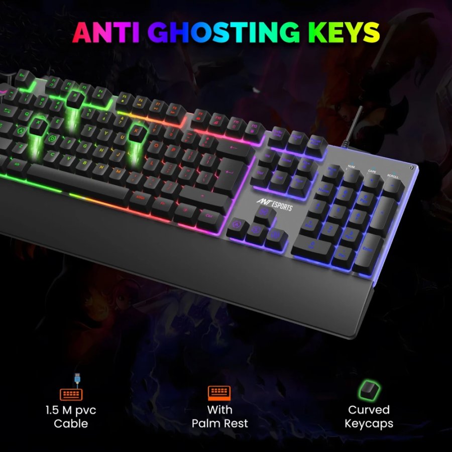 Ant Esports KM550 RGB Gaming Keyboard Mouse Combo