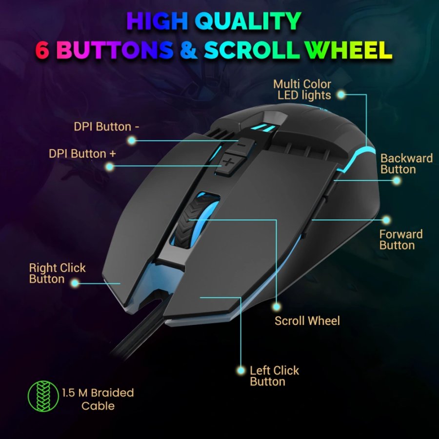 Ant Esports KM550 RGB Gaming Keyboard Mouse Combo