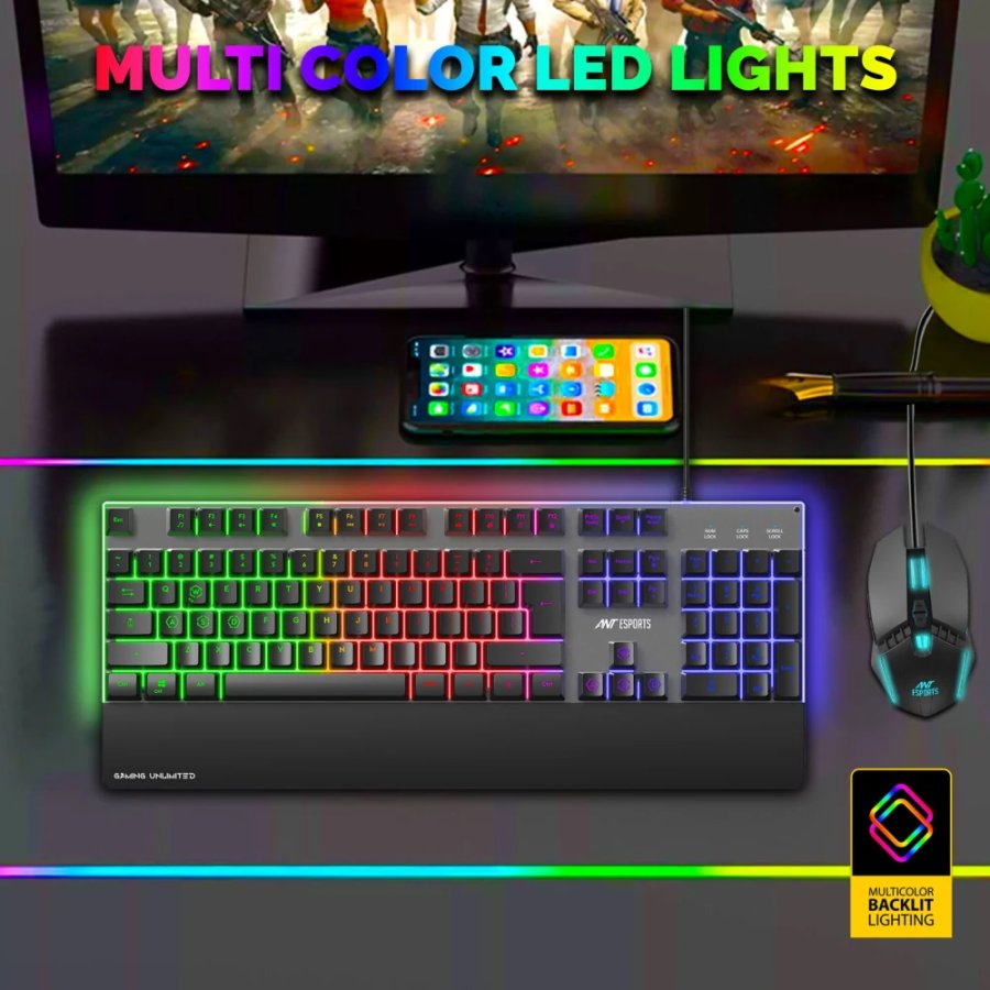 Ant Esports KM550 RGB Gaming Keyboard Mouse Combo