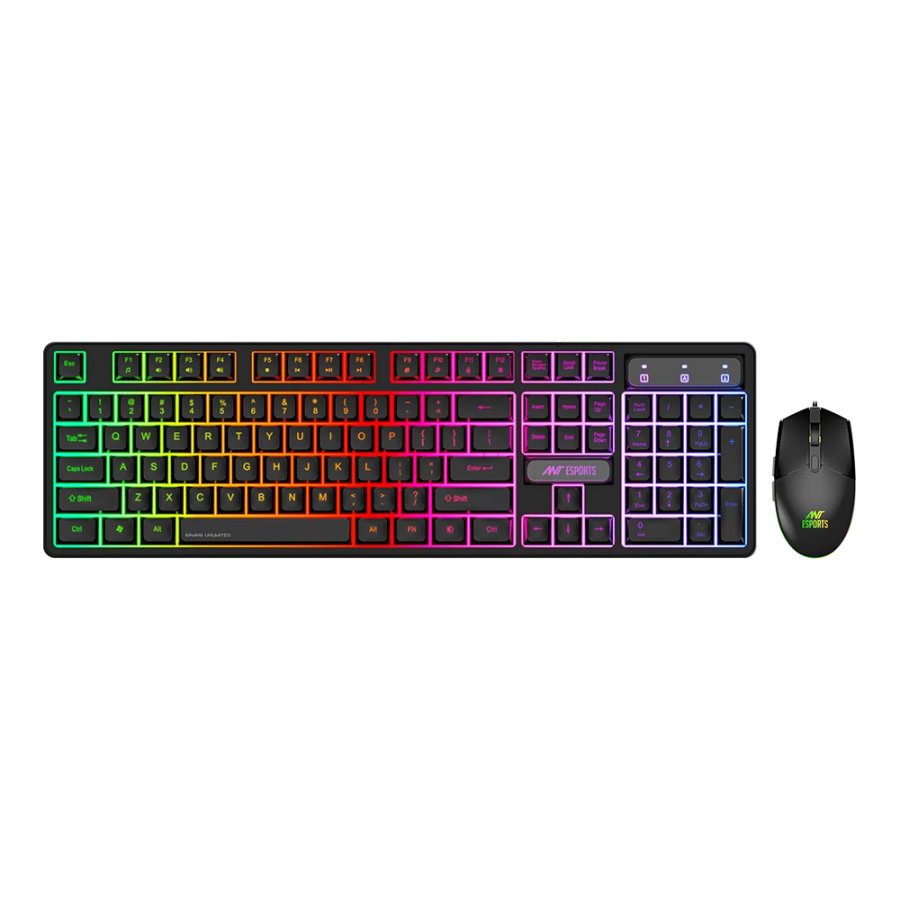 Ant Esports USB Wired Gaming Keyboard Mouse Combo KM1650 RGB