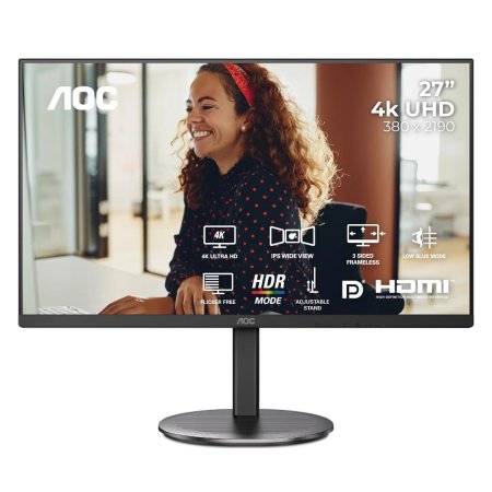 AOC U27V4 27 Inch 4K UHD IPS Monitor