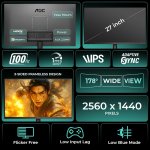 AOC Q27B3S2 27 Inch 2K QHD IPS Monitor