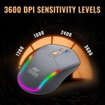 Ant Esports KM590 Pro Wireless Gaming Combo Grey Beige Orange