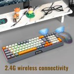 Ant Esports KM590 Pro Wireless Gaming Combo Grey Beige Orange