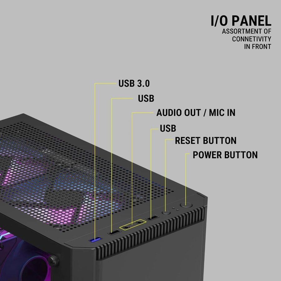 Ant Value VM25 Mid Tower Cabinet ATX M ATX M ITX