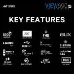 ANT Esports View690 AF FHD Smart Projector White