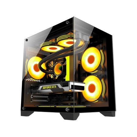 Ant Esports Crystal Z2 ARGB M-ATX Gaming Cabinet Black