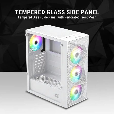 Ant Esports Gaming Cabinet Elite 1200 White ARGB