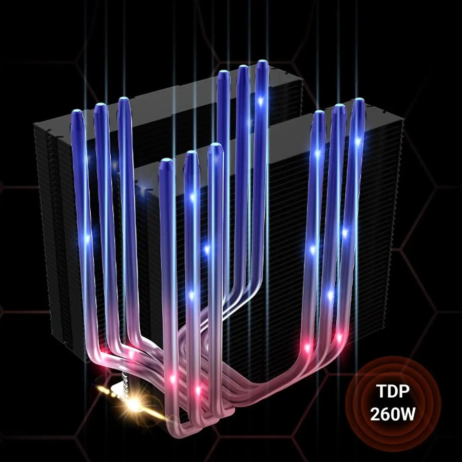 Ant Esports CPU Fan Air Dual Tower ARGB ICE-C621