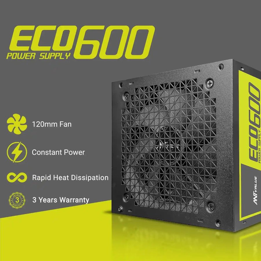 Ant Value ECO600 600W Desktop Power Supply
