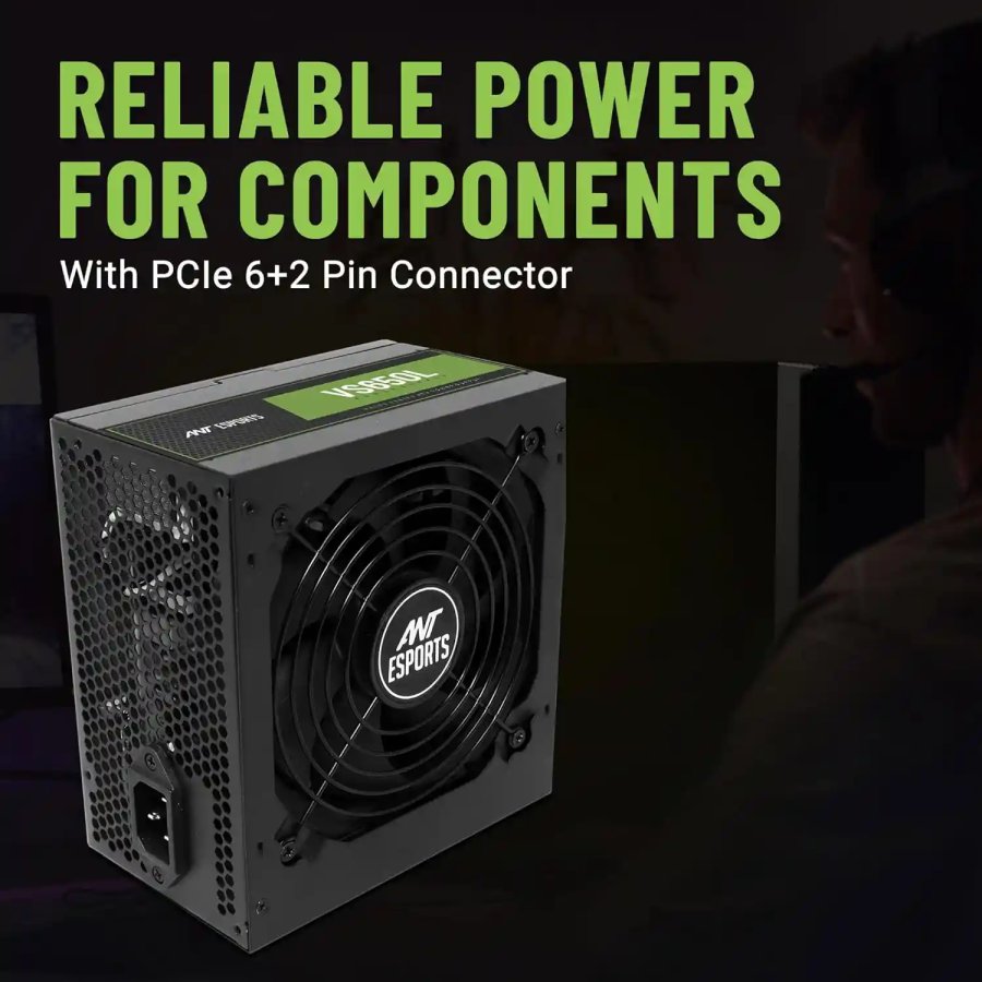Ant Esports VS650L 650W Value Series Desktop Power Supply