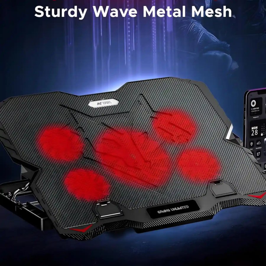 Ant Esports NC190 Laptop Cooling Pad with Mobile Holder